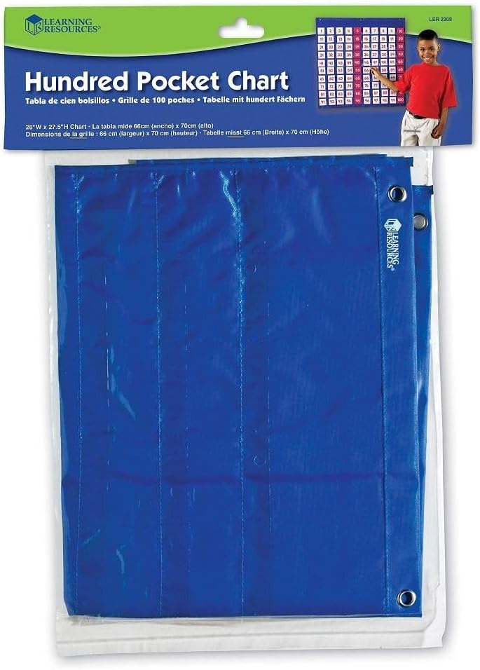 Learning Resources Hundred Pocket Chart, Classroom Counting, Organizer, 120 Cards, Grades K+ - Image 3